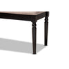 Baxton Studio Giovanni Modern and Contemporary Sand Fabric Upholstered and Dark Brown Finished Wood Dining Bench