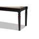 Baxton Studio Giovanni Modern and Contemporary Sand Fabric Upholstered and Dark Brown Finished Wood Dining Bench