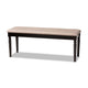 Baxton Studio Giovanni Modern and Contemporary Sand Fabric Upholstered and Dark Brown Finished Wood Dining Bench