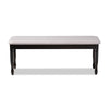 Baxton Studio Corey Modern and Contemporary Grey Fabric Upholstered and Dark Brown Finished Wood Dining Bench