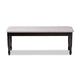 Baxton Studio Corey Modern and Contemporary Grey Fabric Upholstered and Dark Brown Finished Wood Dining Bench