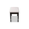 Baxton Studio Corey Modern and Contemporary Grey Fabric Upholstered and Dark Brown Finished Wood Dining Bench