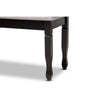Baxton Studio Corey Modern and Contemporary Grey Fabric Upholstered and Dark Brown Finished Wood Dining Bench