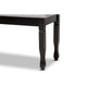 Baxton Studio Corey Modern and Contemporary Grey Fabric Upholstered and Dark Brown Finished Wood Dining Bench