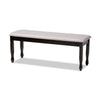 Baxton Studio Corey Modern and Contemporary Grey Fabric Upholstered and Dark Brown Finished Wood Dining Bench