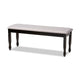 Baxton Studio Corey Modern and Contemporary Grey Fabric Upholstered and Dark Brown Finished Wood Dining Bench