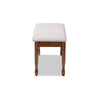 Baxton Studio Corey Modern and Contemporary Grey Fabric Upholstered and Walnut Brown Finished Wood Dining Bench