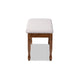 Baxton Studio Corey Modern and Contemporary Grey Fabric Upholstered and Walnut Brown Finished Wood Dining Bench