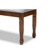 Baxton Studio Corey Modern and Contemporary Grey Fabric Upholstered and Walnut Brown Finished Wood Dining Bench