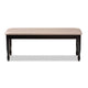 Baxton Studio Corey Modern and Contemporary Sand Fabric Upholstered and Dark Brown Finished Wood Dining Bench