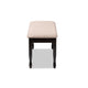 Baxton Studio Corey Modern and Contemporary Sand Fabric Upholstered and Dark Brown Finished Wood Dining Bench