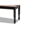 Baxton Studio Corey Modern and Contemporary Sand Fabric Upholstered and Dark Brown Finished Wood Dining Bench