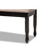 Baxton Studio Corey Modern and Contemporary Sand Fabric Upholstered and Dark Brown Finished Wood Dining Bench
