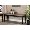 Baxton Studio Corey Modern and Contemporary Sand Fabric Upholstered and Dark Brown Finished Wood Dining Bench