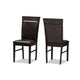 Baxton Studio Thea Modern and Contemporary Dark Brown Faux Leather Upholstered 5-Piece Dining Set WHI-RH131C-Dark-Brown-Dining-Set