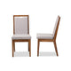 Baxton Studio Octavia Modern and Contemporary Grey Fabric Upholstered and Walnut Brown Finished Wood 2-Piece Dining Chair Set