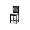 Baxton Studio Devon Modern and Contemporary Grey Fabric Upholstered and Espresso Brown Finished Wood 5-Piece Pub Dining Set