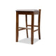 Baxton Studio Carson Modern and Contemporary Grey Fabric Upholstered and Walnut Brown Finished Wood 2-Piece Bar Stool Set