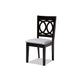 Baxton Studio Bennett Modern and Contemporary Grey Fabric Upholstered and Dark Brown Finished Wood 6-Piece Dining Set
