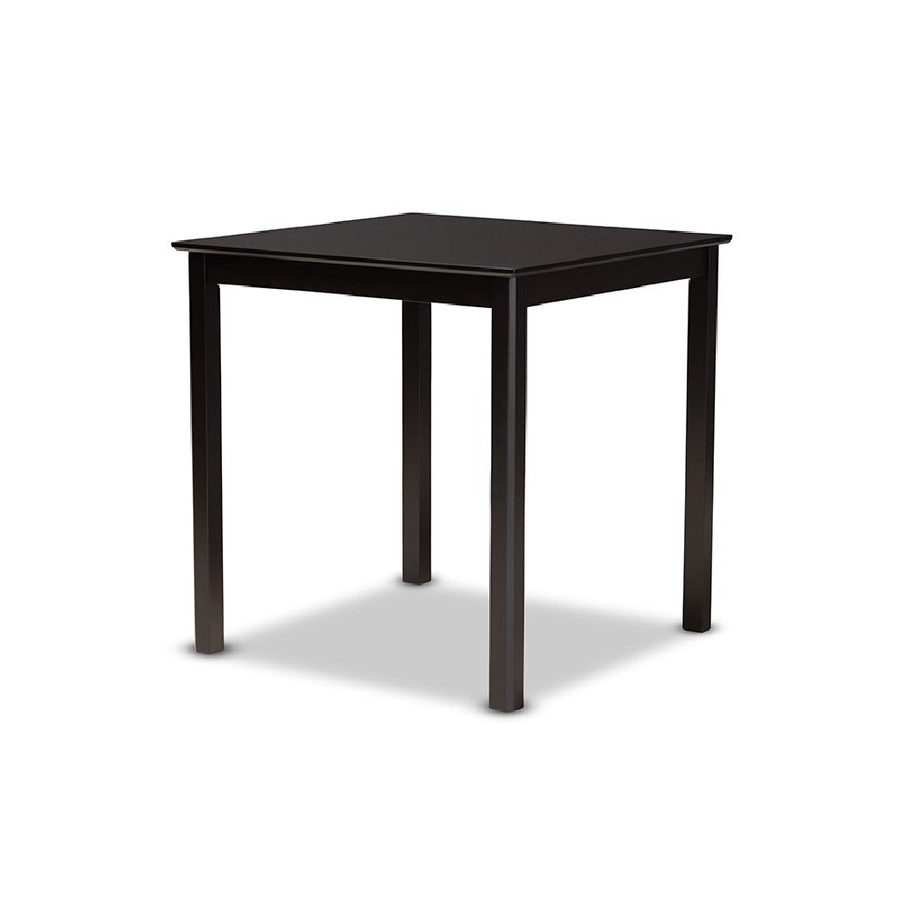 Baxton Studio Lenoir Modern and Contemporary Gray Fabric Upholstered Espresso Brown Finished 5-Piece Wood Pub Set