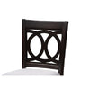 Baxton Studio Lenoir Modern and Contemporary Gray Fabric Upholstered Espresso Brown Finished 5-Piece Wood Pub Set
