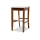 Baxton Studio Calista Modern and Contemporary Grey Fabric Upholstered and Walnut Brown Finished Wood 2-Piece Bar Stool Set