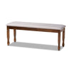 Baxton Studio Reneau Modern and Contemporary Grey Fabric Upholstered and Walnut Brown Finished Wood 6-Piece Dining Set