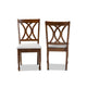 Baxton Studio Augustine Modern and Contemporary Grey Fabric Upholstered and Walnut Brown Finished Wood 2-Piece Dining Chair Set Set