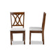 Baxton Studio Augustine Modern and Contemporary Grey Fabric Upholstered and Walnut Brown Finished Wood 2-Piece Dining Chair Set Set