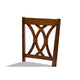 Baxton Studio Augustine Modern and Contemporary Grey Fabric Upholstered and Walnut Brown Finished Wood 4-Piece Dining Chair Set Set