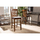 Baxton Studio Jason Modern and Contemporary Grey Fabric Upholstered and Walnut Brown Finished Wood 2-Piece Bar Stool Set
