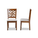 Baxton Studio Caron Modern and Contemporary Grey Fabric Upholstered and Walnut Brown Finished Wood 2-Piece Dining Chair Set
