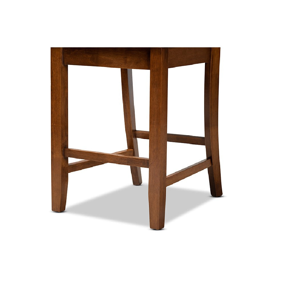 Baxton Studio Caron Modern and Contemporary Walnut Brown Finished Wood 5-Piece Pub Set WHI-RH317P-Walnut-5PC-Pub-Set