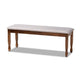 Baxton Studio Lanier Modern and Contemporary Grey Fabric Upholstered and Walnut Brown Finished Wood 6-Piece Dining Set