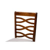 Baxton Studio Lanier Modern and Contemporary Grey Fabric Upholstered and Walnut Brown Finished Wood 2-Piece Dining Chair Set