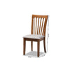 Baxton Studio Minette Modern and Contemporary Grey Fabric Upholstered Walnut Brown Finished Wood 2-Piece Dining Chair Set