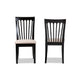 Baxton Studio Minette Modern and Contemporary Sand Fabric Upholstered Espresso Brown Finished 2-Piece Wood Dining Chair Set Set