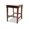 Baxton Studio Oscar Modern and Contemporary Grey Fabric Upholstered and Walnut Brown Finished Wood 2-Piece Counter Height Pub Chair Set