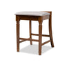 Baxton Studio Verina Modern and Contemporary Grey Fabric Upholstered Walnut Brown Finished 5-Piece Wood Pub Set