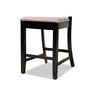 Baxton Studio Chandler Modern and Contemporary Sand Fabric Upholstered and Espresso Brown Finished Wood 5-Piece Counter Height Pub Dining