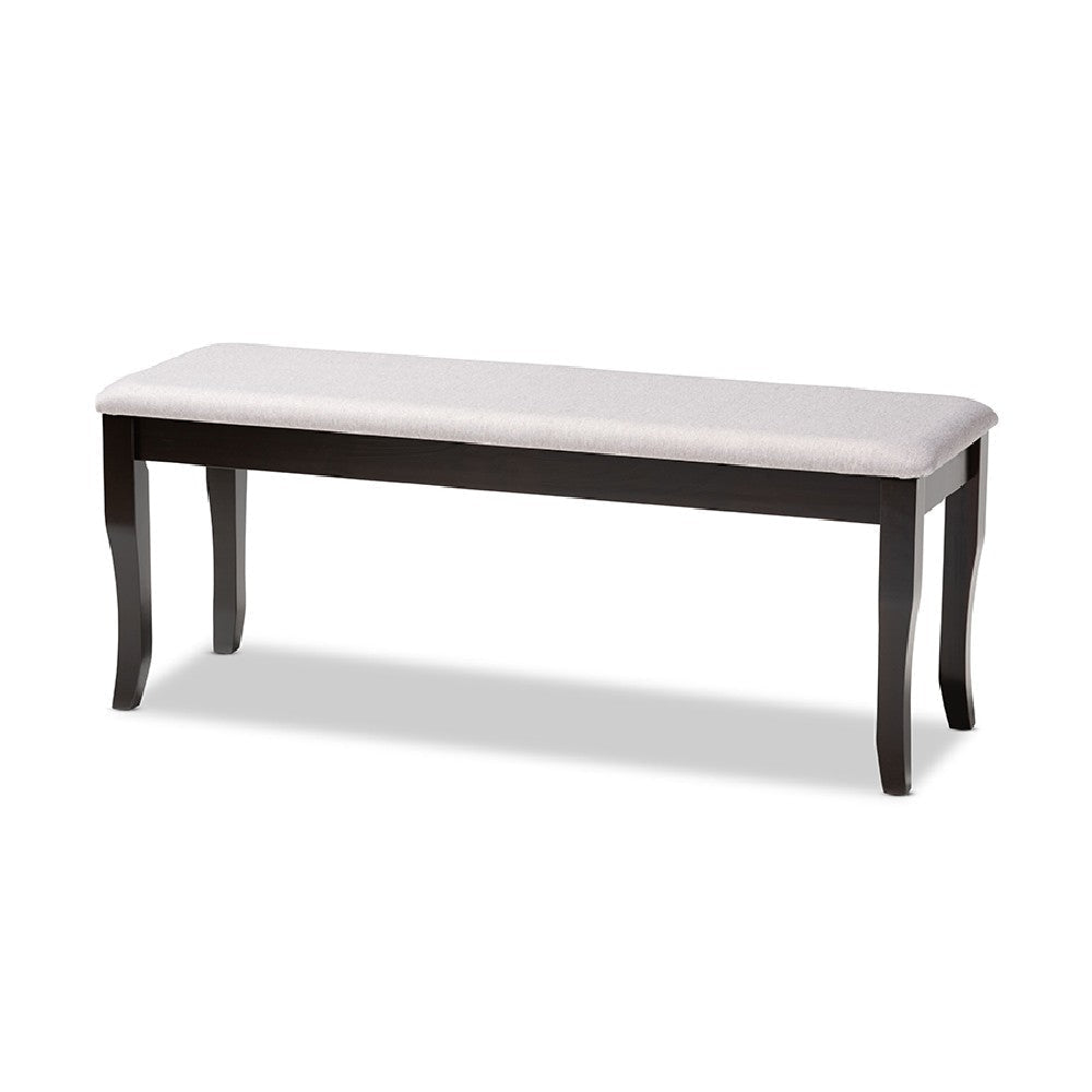 Baxton Studio Andor Modern and Contemporary Grey Fabric Upholstered and Dark Brown Finished Wood 6-Piece Dining Set