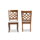 Baxton Studio Mael Modern and Contemporary Grey Fabric Upholstered and Walnut Brown Finished Wood 2-Piece Dining Chair Set