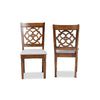 Baxton Studio Renaud Modern and Contemporary Grey Fabric Upholstered and Walnut Brown Finished Wood 2-Piece Dining Chair Set