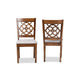 Baxton Studio Renaud Modern and Contemporary Grey Fabric Upholstered and Walnut Brown Finished Wood 2-Piece Dining Chair Set