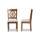 Baxton Studio Renaud Modern and Contemporary Grey Fabric Upholstered and Walnut Brown Finished Wood 2-Piece Dining Chair Set