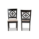 Baxton Studio Renaud Modern and Contemporary Sand Fabric Upholstered and Espresso Brown Finished Wood 2-Piece Dining Chair Set Set