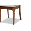 Baxton Studio Lucie Modern and Contemporary Grey Fabric Upholstered and Walnut Brown Finished Wood 2-Piece Dining Chair Set