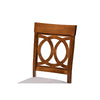 Baxton Studio Lucie Modern and Contemporary Grey Fabric Upholstered and Walnut Brown Finished Wood 4-Piece Dining Chair Set