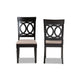 Baxton Studio Lucie Modern and Contemporary Sand Fabric Upholstered and Espresso Brown Finished Wood 2-Piece Dining Chair Set Set