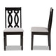 Baxton Studio Cherese Modern and Contemporary Grey Fabric Upholstered and Dark Brown Finished Wood 2-Piece Dining Chair Set